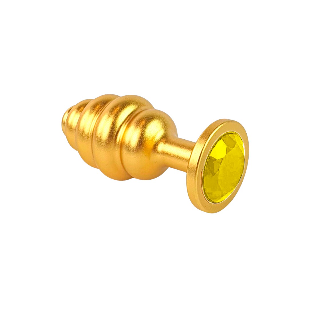 Plug Anal ''M'' Escalonado Dourado Fosco com Joia na Base - Lust Metal Hive Pug | 7,2 x 3,3 cm | Disponível em 11 Cores - 10