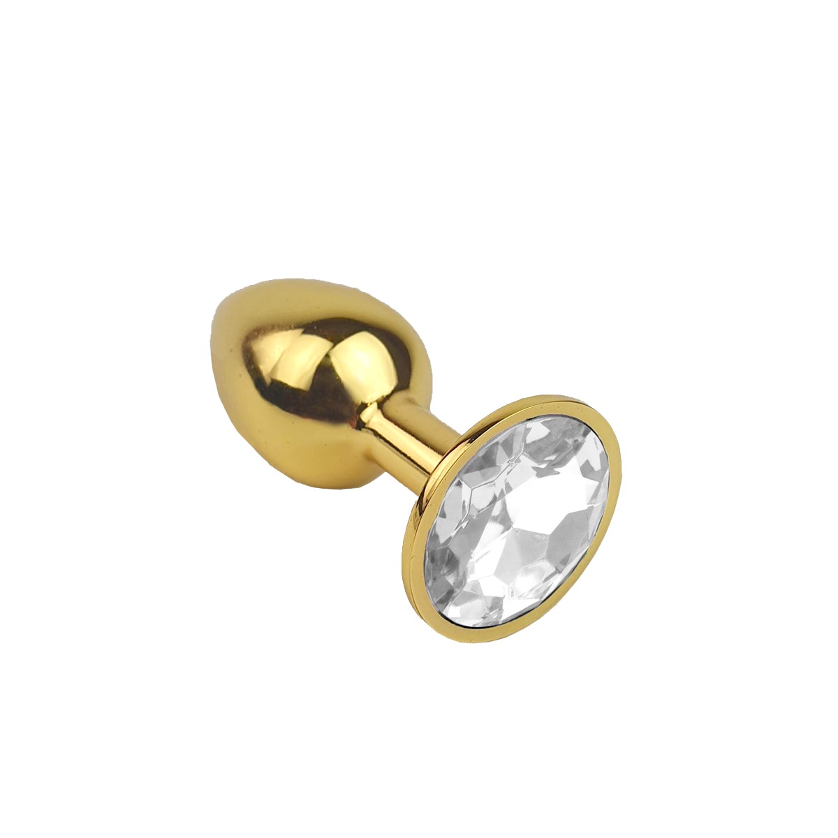 Plug Anal "P" Dourado com Joia na Base - Lust Metal Plug Diamond | 6 x 2,7 cm | Disponível em 11 Cores - 6