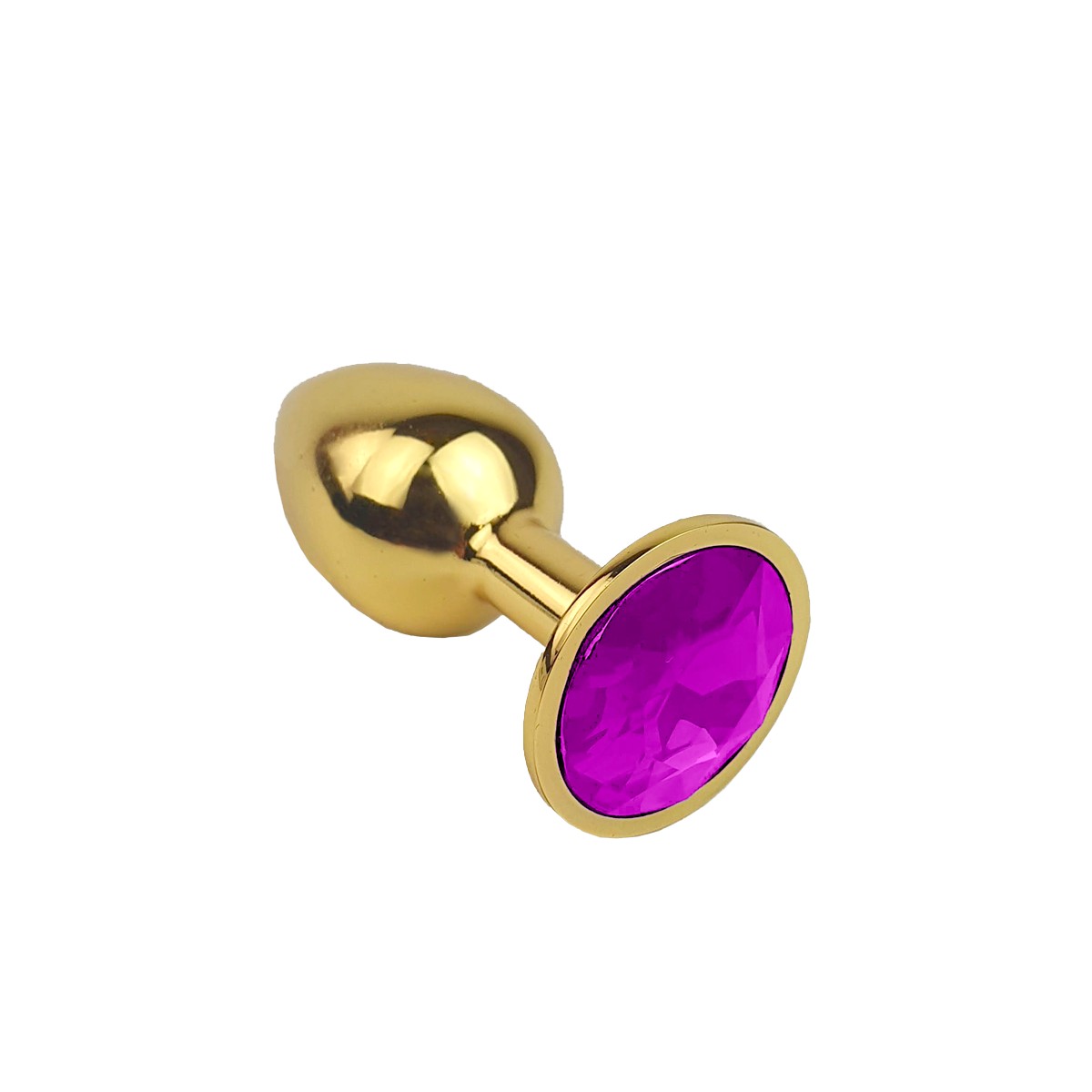 Plug Anal "P" Dourado com Joia na Base - Lust Metal Plug Diamond | 6 x 2,7 cm | Disponível em 11 Cores - 11