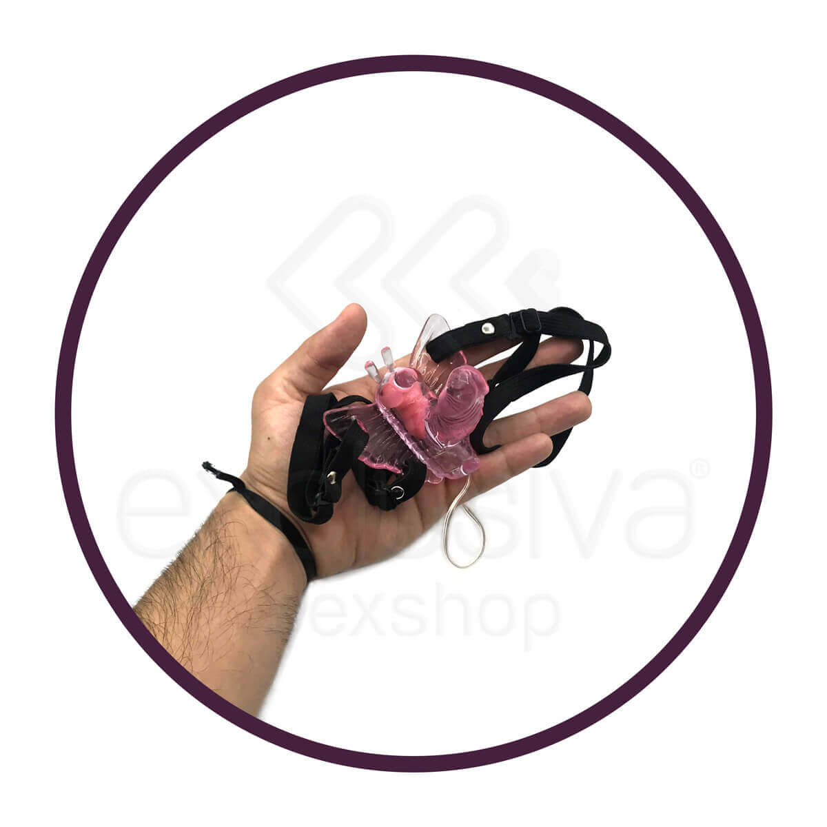 Cinta Estimuladora em Forma de Borboleta com Cápsula Vibratória e Mini Pênis com Glande - Lybaile Butterfly Mini | Disponível em 2 Cores - 6