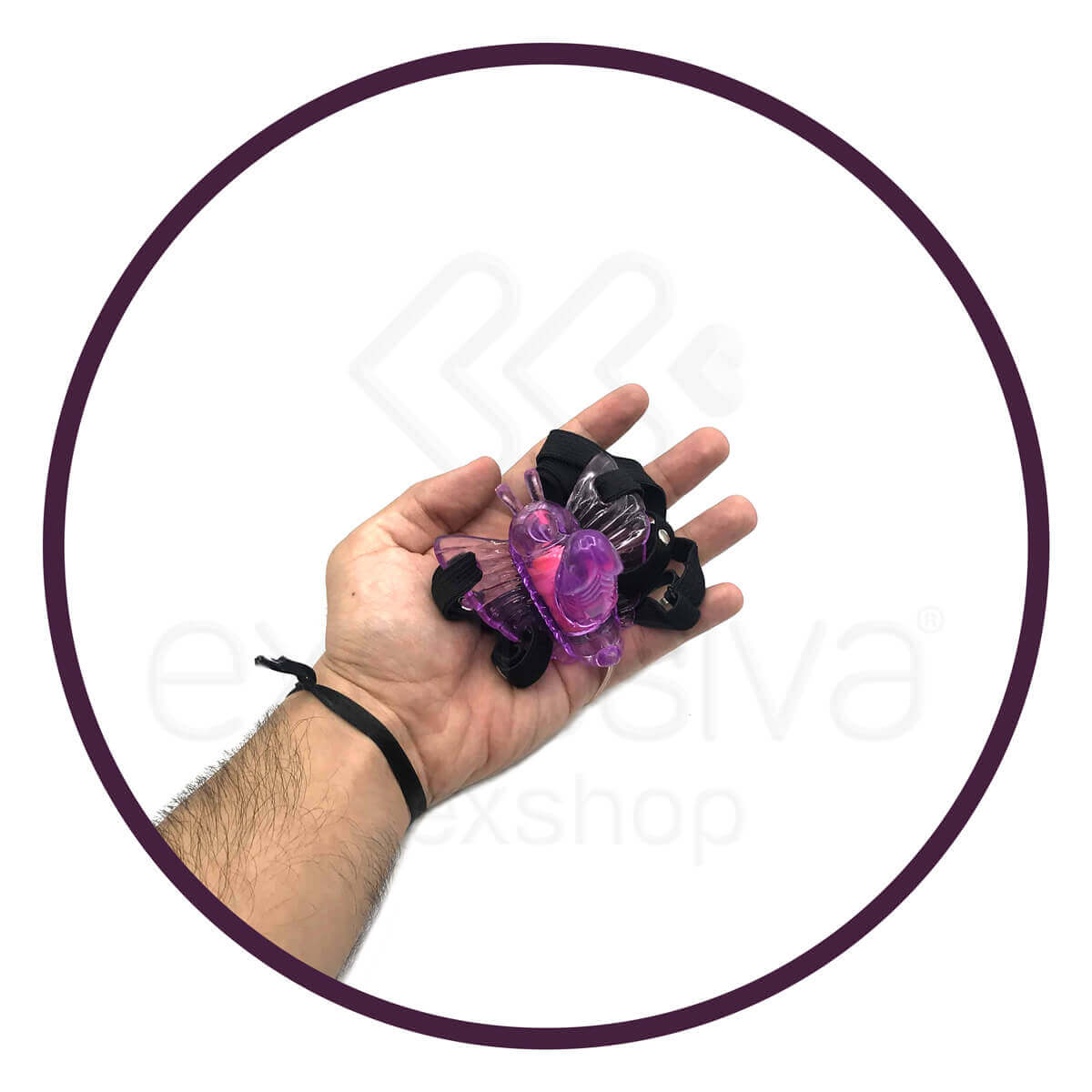 Cinta Estimuladora em Forma de Borboleta com Cápsula Vibratória e Mini Pênis com Glande - Lybaile Butterfly Mini | Disponível em 2 Cores - 7