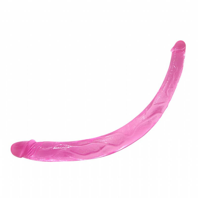 Prótese Dupla em Formato de Pênis Realístico com Glandes e Veias em Jelly - Lybaile Double Dones | Disponível em 2 Cores - 7