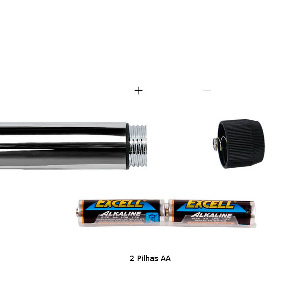 Vibrador Personal Cromado com Vibração Multivelocidade em ABS - Lybaile Passion Vibrator | 14 x 2,5 cm - 6
