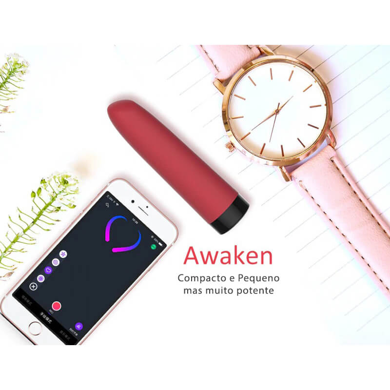 Vibrador em Silicone Recarregável com Formato de Batom, 7 Modos de Vibração e Controle Via Aplicativo - Magic Motion Awaken | 9,5 x 2,3 cm - 6