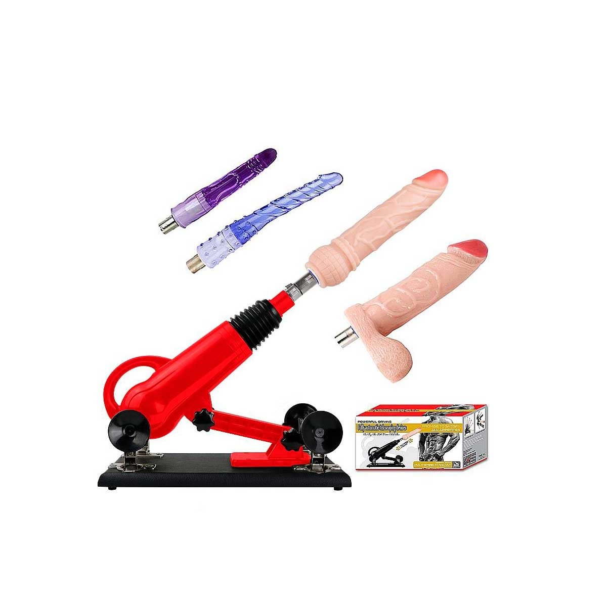 Máquina do Sexo com 2 Próteses Penianas em Silicone e 2 Plugs em Jelly - Powerful Driving II | Disponível em 2 Cores - 7