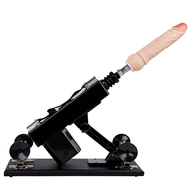 Máquina do Sexo com Multivelocidade, 2 Próteses Penianas, 1 Plug Anal em Jelly e Ventosas - Powerful Driving | Disponivel em 2 Cores - 2