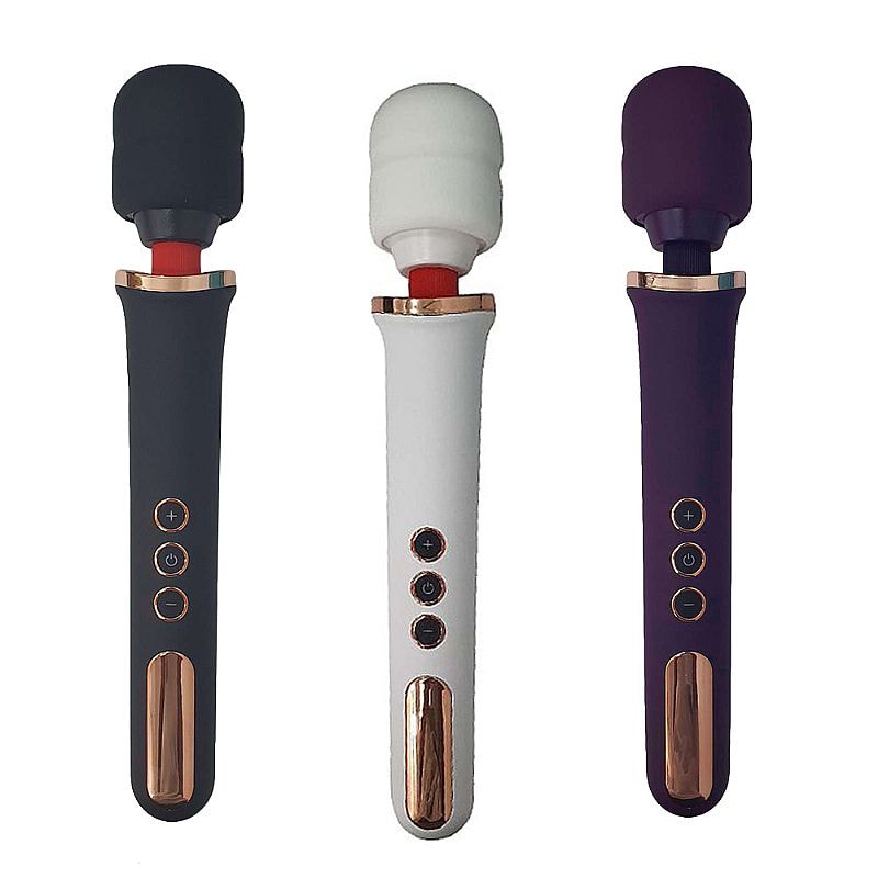 Massageador Recarregável em Silicone com Cabeça Flexível, 10 Modos de Vibração e 5 Modos de Intensidade - Manfly | 33 x 5,6 cm | Disponível em 3 Cores - 8
