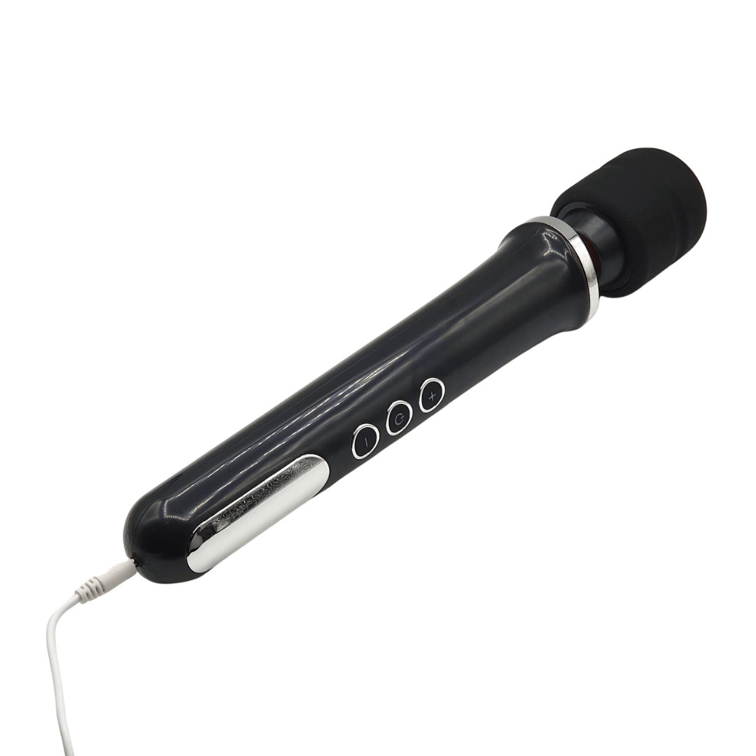 Massageador Recarregável em Silicone com Cabeça Flexível, 10 Modos de Vibração e 5 Modos de Intensidade - Manfly | 33 x 5,6 cm | Disponível em 3 Cores - 4
