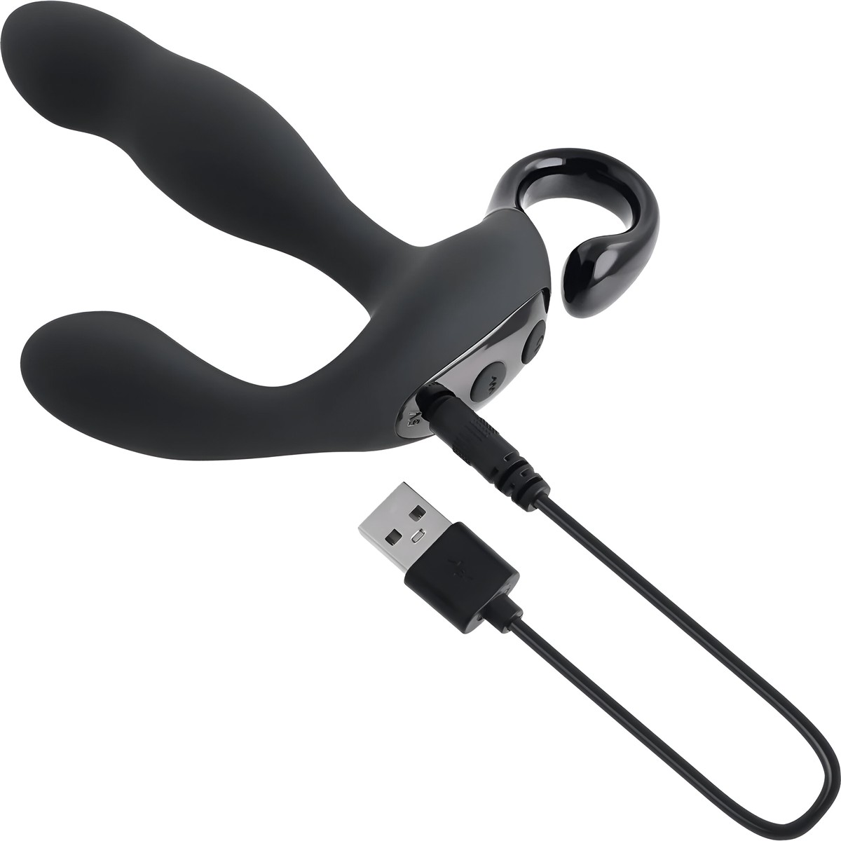 Massageador de Próstata com Estimulador de Períneo em Silicone, 10 Vibrações, Movimentos e Controle Remoto Sem Fio - 10 x 2,6 cm - 5