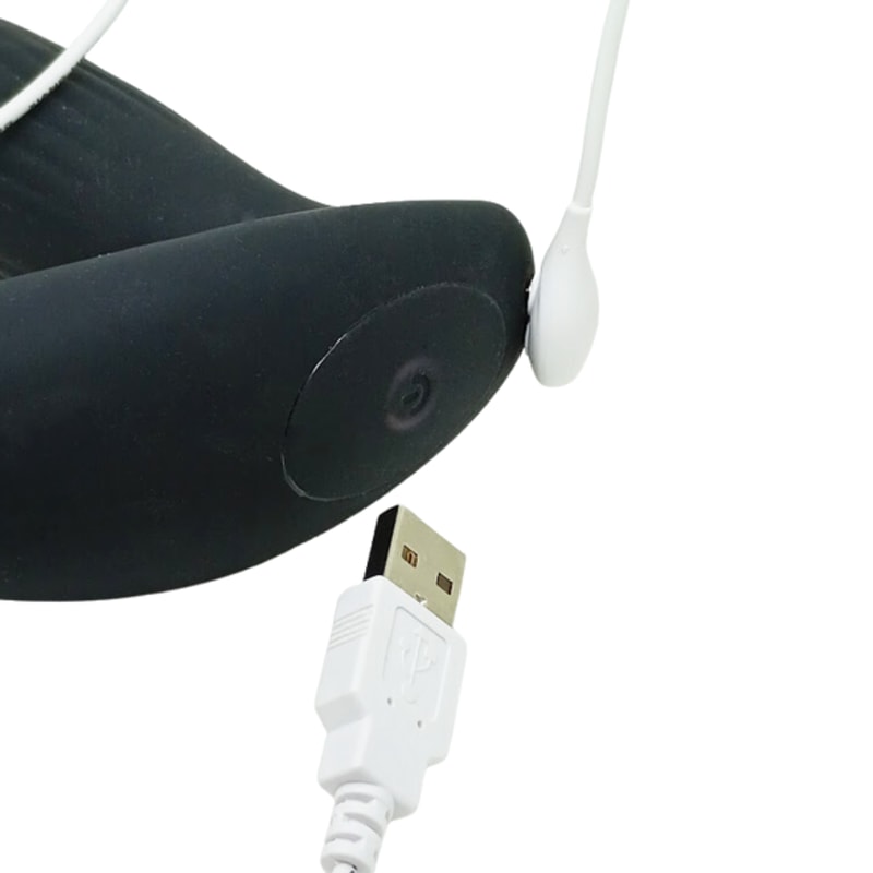 Massageador de Próstata e Estimulador de Períneo em Silicone com 7 Modos de Vibração, Movimentos de Rotação e Controle Remoto - 13,5 x 3,5 cm - 6