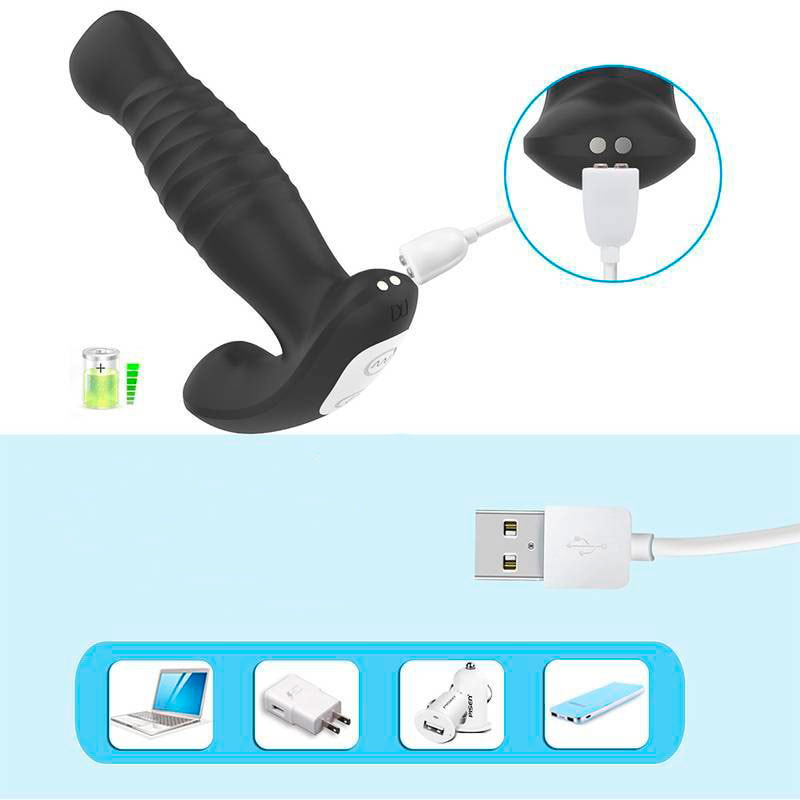 Massageador de Próstata em Silicone com 7 Movimentos de Vai e Vem e 7 Modos de Vibrações - Pleasure Dreams | 12 x 3,4 cm - 5