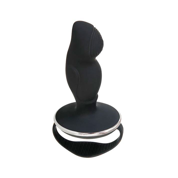 Massageador de Próstata em Silicone com Alça Flexível, 7 Modos de Vibração, Controle Remoto Sem Fio e Carregamento Via Cabo USB - Zero Tolerance The Handyman | 10,5 x 3 cm - 5