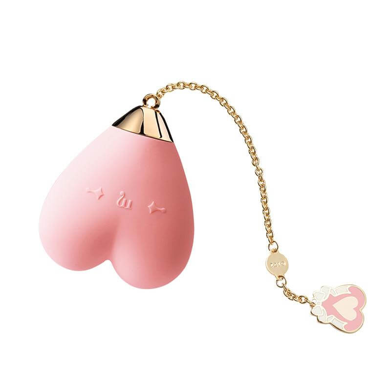 Massageador Recarregável em Forma de Coração com 8 Modos de Vibração, Folheado em Ouro 18K e À Prova De Água - Zalo Lolita Baby Heart | Cor: Rosa - 2