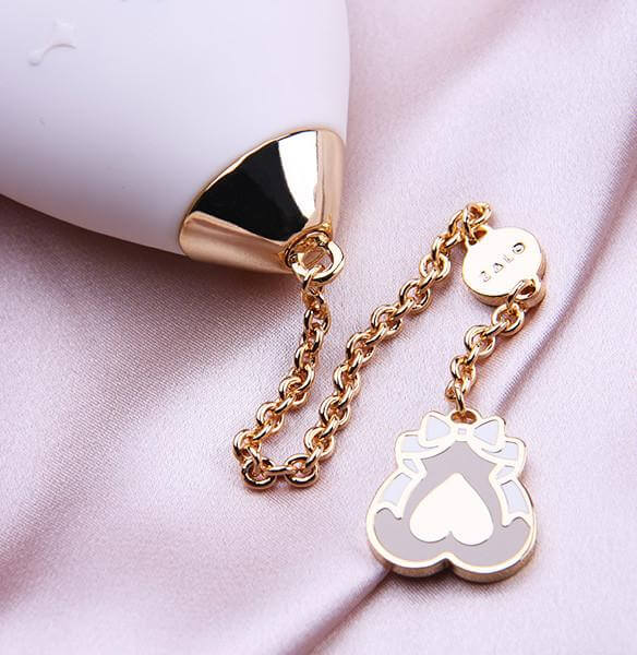 Massageador Recarregável em Forma de Coração com 8 Modos de Vibração, Folheado em Ouro 18K e À Prova De Água - Zalo Lolita Baby Heart | Cor: Rosa - 4