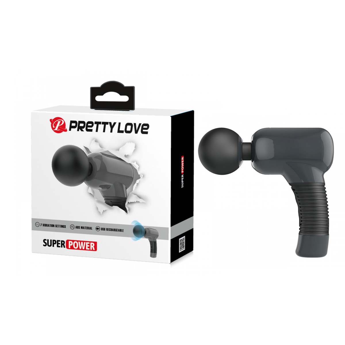 Massageador em Silicone com 7 Modos de Vibrações Potentes e Recarregável - Pretty Love Super Power | 29 x 5,6 cm | Disponível em 2 Cores - 1