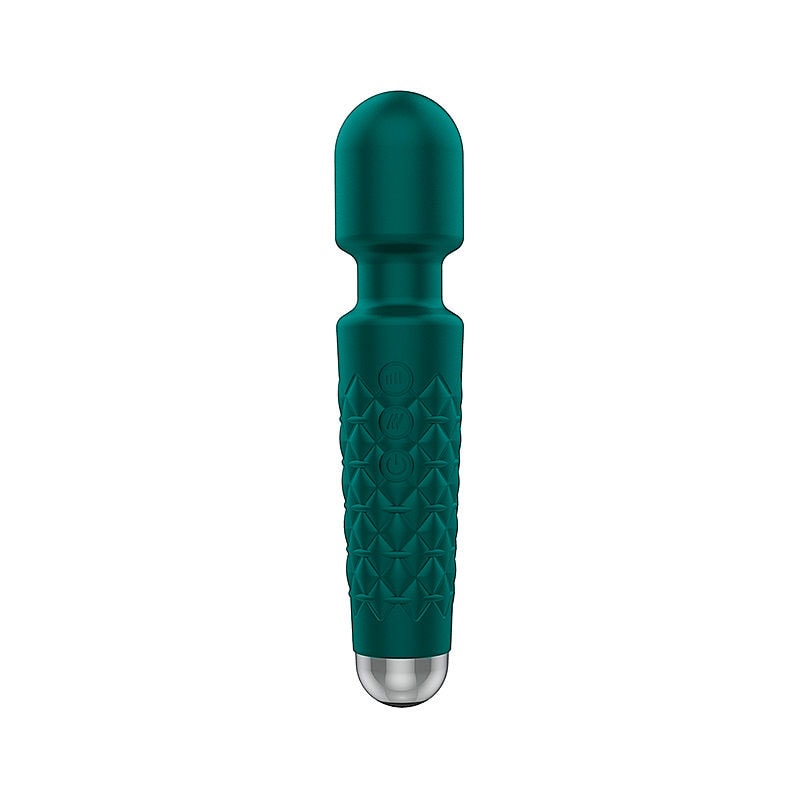 Vibrador Massageador em Silicone com Texturas, 20 Modos de Vibração, 8 Intensidades e Carregamento via Cabo USB - SI | 20 x 4,2 cm | Disponível em 4 Cores - 3