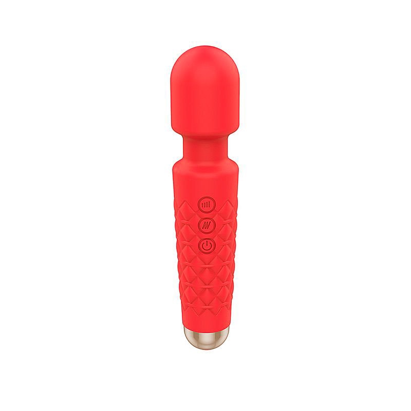 Vibrador Massageador em Silicone com Texturas, 20 Modos de Vibração, 8 Intensidades e Carregamento via Cabo USB - SI | 20 x 4,2 cm | Disponível em 4 Cores - 4