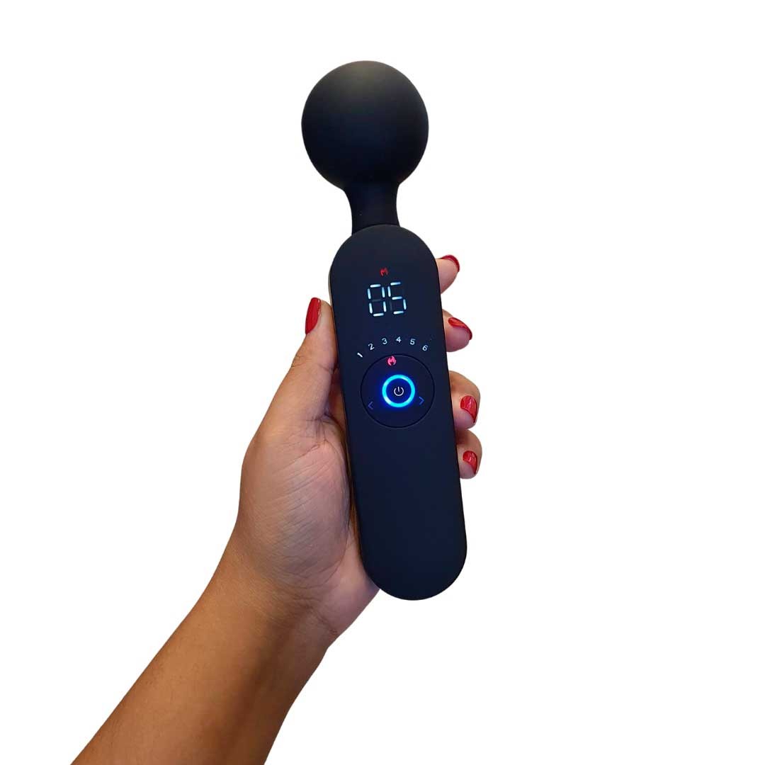 Massageador Varinha Mágica em Silicone com 12 Modos de Vibração, 6 Intensidades, Função Aquecimento e Recarregável - Lilo Ares II Smart Vibrator - 6