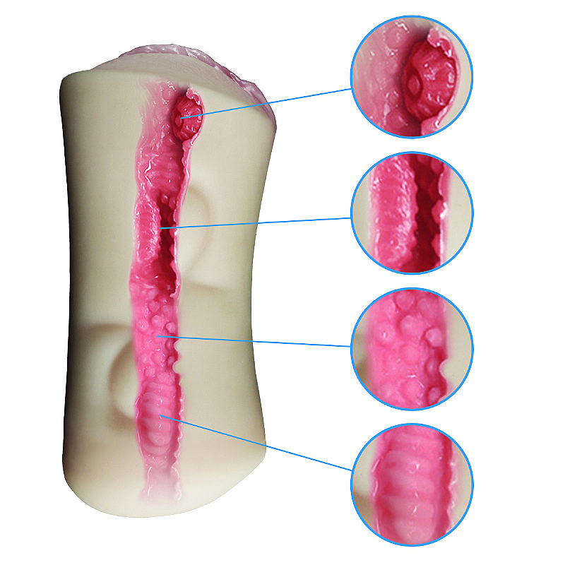 Masturbador Duplo que Simula Sexo Vaginal e Anal com Textura Interna - Wild Lady | 15 x 3,5 cm - 3