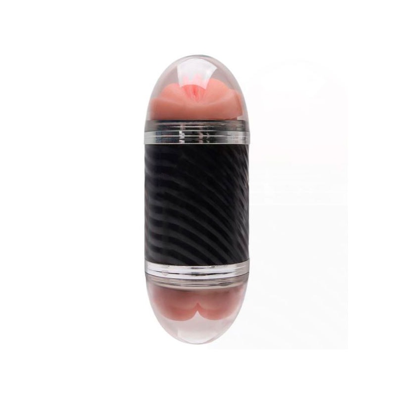 Masturbador Duplo que Simula Sexo Vaginal e Anal com Texturas Interna - Double Entrance | 14,5 x 3 cm | Disponível em 2 Cores - 10