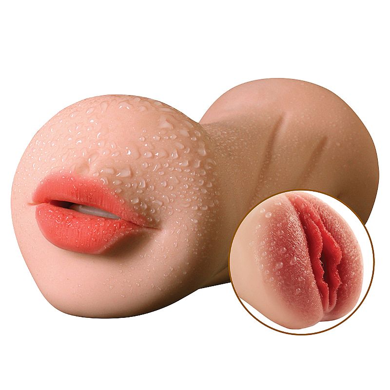 Masturbador Duplo que Simula Sexo Vaginal e Oral com Texturas Interna - SI Passion Lady | 15 x 3,5 cm - 2