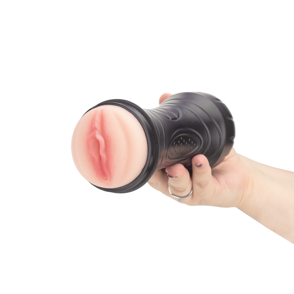Masturbador Duplo que Simula Sexo Vaginal e Oral com Texturas Internas - Training Master | 19,5 x 7,3 cm - 7