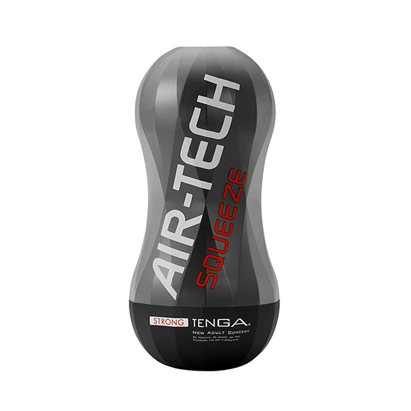 Masturbador em Elastômero com Múltiplas Texturas Interna - Tenga Air Tech Squeeze Strong | 17 x 7,9 cm - 2