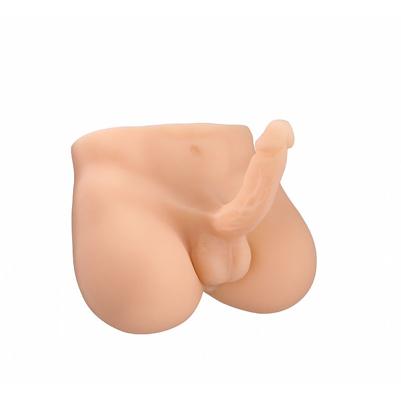 Masturbador Feminino em TPE com Pênis Vertebrado, Escroto e Ânus - 32 x 26 cm | Disponível em 2 Cores - 1