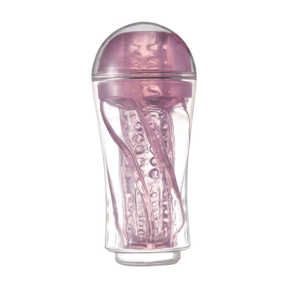 Masturbador em Formato de Lanterna Transparente em TPR com Texturas Internas de Nódulos - 17,3 x 7,9 cm| Disponível em 3 Cores - 8