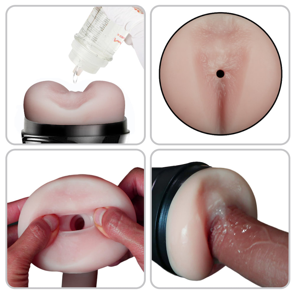 Masturbador Lanterna em ABS com Forma de Ânus em TPR, Vibração Multivelocidade e Função Gemido - Smart Vibration | 15 x 3,2 cm - 4