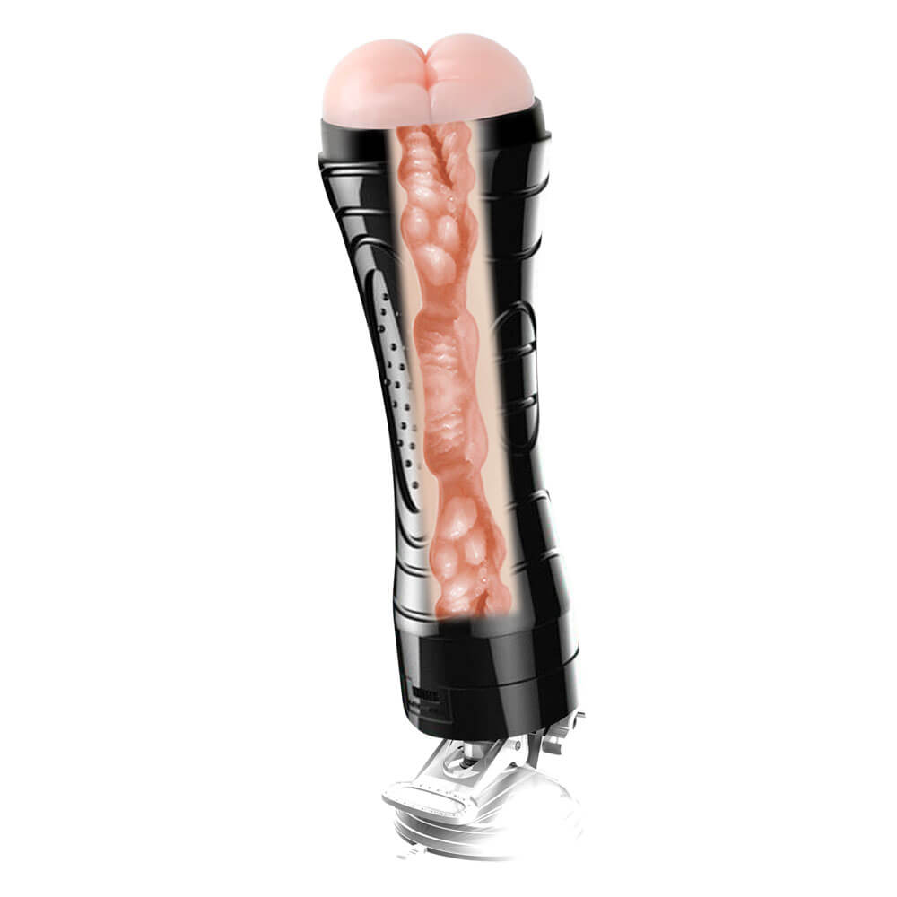 Masturbador Lanterna em Cyberskin com Forma de Ânus, Vibração Multivelocidade e Ventosa - Bussy Vibration | 15 x 3 cm - 5