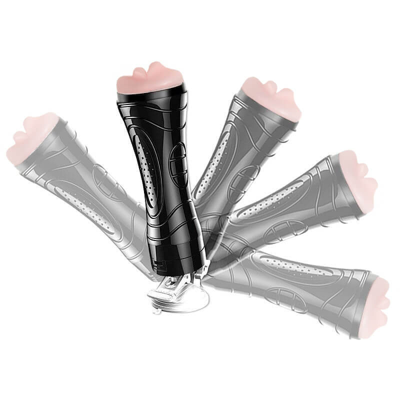 Masturbador Lanterna em Cyberskin com Forma de Boca, Vibração Multivelocidade e Ventosa Removível - YouVibe Bussy Vibration - 5