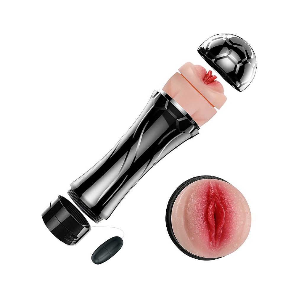 Masturbador Lanterna com Formato de Vagina em TPR e Vibração Multivelocidade - Football Baby - 6