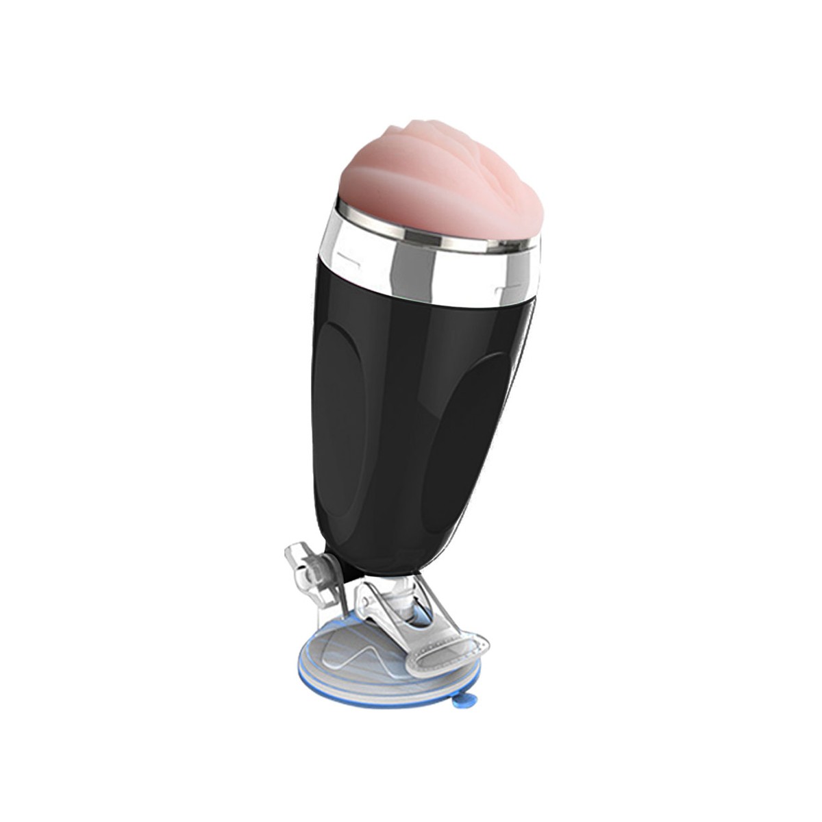 Masturbador Lanterna no Formato de Vagina Realística em TPE com Cerdas Internas e Base em Ventosa - X5 Cup | 10,5 x 3,5 cm - 3