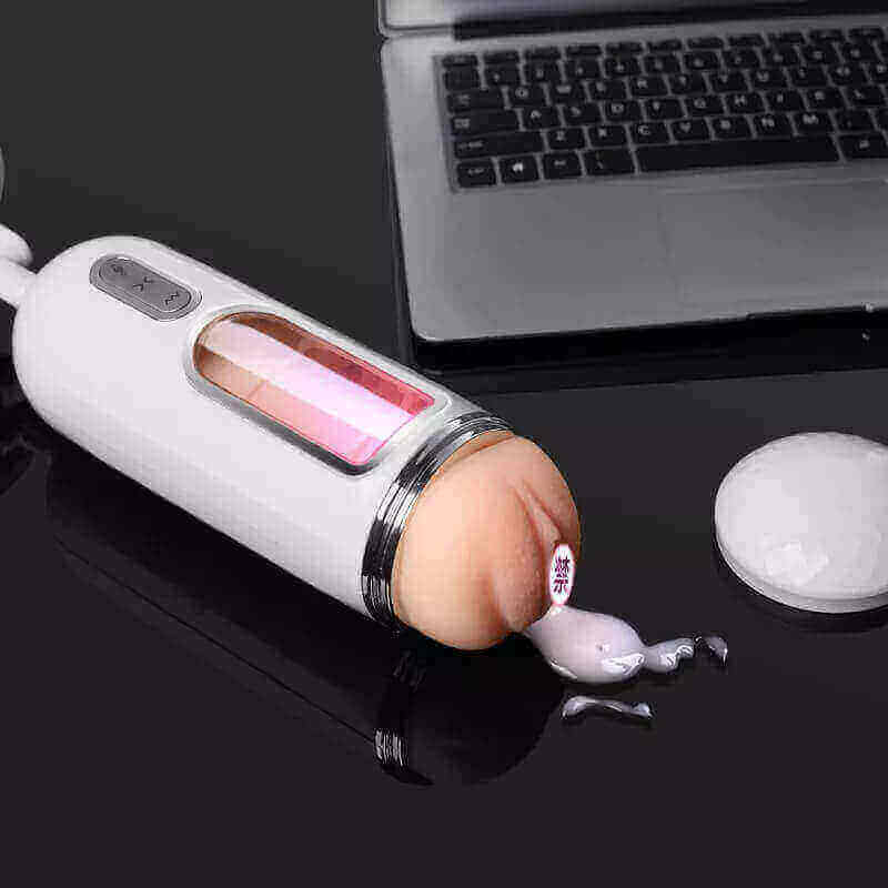 Masturbador Lanterna Recarregável em Cyberskin com Ventosa, Fone de Ouvido, 7 Modos de Vibração, Simulação de Gemido e Função que Comprime o Canal da Penetração - Dibe Golf Masturbation Cup | 23 x 8,5 cm - 3