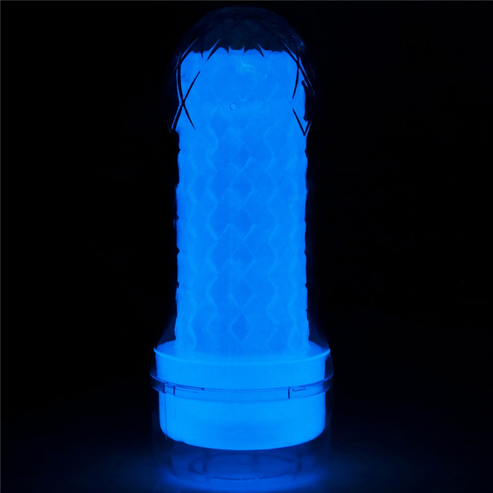 Masturbador Lanterna Formato Cilindro em TPE com Efeito Fosforescente - Lovetoy Lumino Play Ribbed | 14 x 3 cm - 7