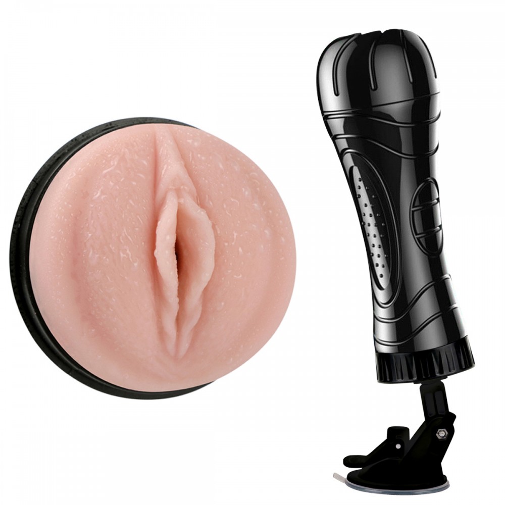 Masturbador Lanterna em TPE com Forma de Vagina, Textura Interna e Base de Ventosa - The Champion Cup | 14,5 x 3 cm - 2