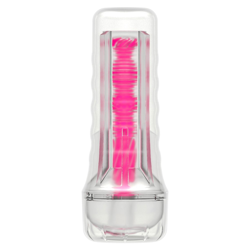 Masturbador Lanterna em TPE Transparente com Formato de Vagina e Efeito Fosforescente - Lovetoy Lumino Play Pink Glow | 18 x 3 cm - 2