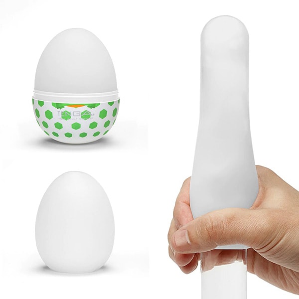 Masturbador em TPE com Textura Interna de Nódulos Hexagonais - Tenga Egg Stud | 5,8 x 5 cm - 2