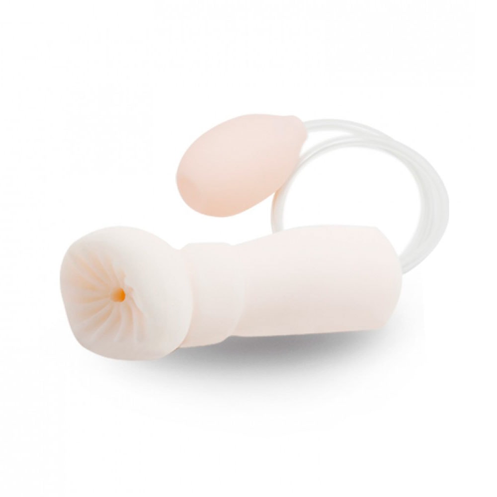 Masturbador Masculino Simulador de Sexo Oral com Bomba de Sucção Manual em Cyberskin - Passion lady Mandy | 13 x 4,5 cm - 2