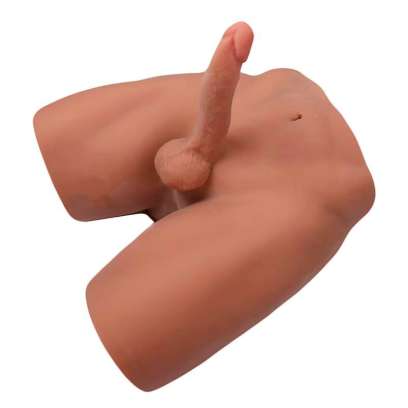 Masturbador Meio Tronco Masculino em TPE com Pênis Realístico, Veias e Escroto - 39 x 37 cm - 3