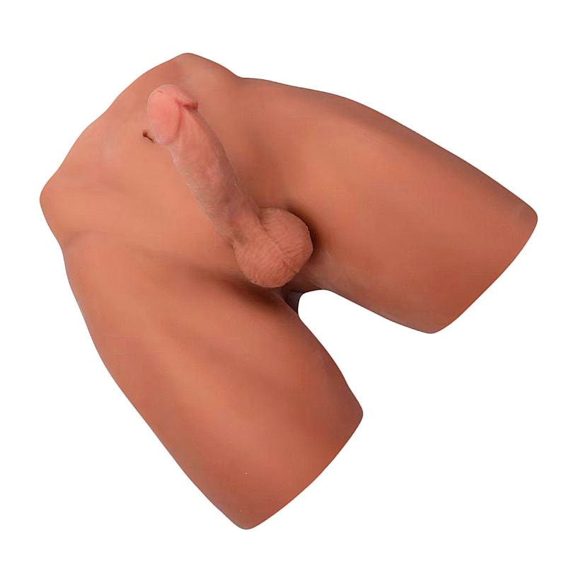 Masturbador Meio Tronco Masculino em TPE com Pênis Realístico, Veias e Escroto - 39 x 37 cm - 4
