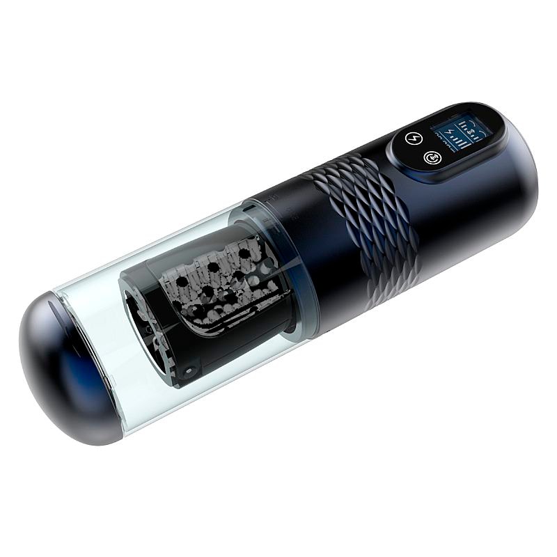 Masturbador com Painel LCD, 10 Modos de Vibração, 6 Tipos de Movimento Vai e Vem - Brand Spokesperson | 11 x 3,2 cm - 3