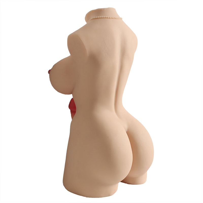 Masturbador com Seios Fartos, Colar, Pênis Realístico Vertebrado, Escroto e Ânus Penetráveis - 3R Import | 47 x 26 cm - 9