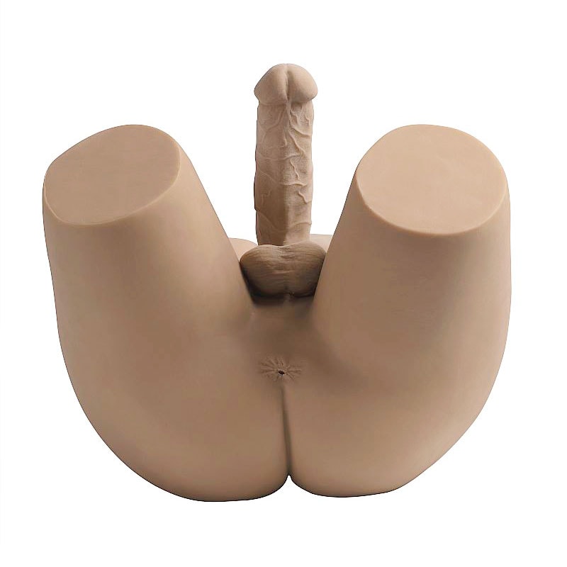 Meio Corpo Masculino com Pênis Vertebrado, Escroto, Ânus e Tanquinho Definido em TPR - 62 x 42 cm | Disponível em 2 Cores - 13