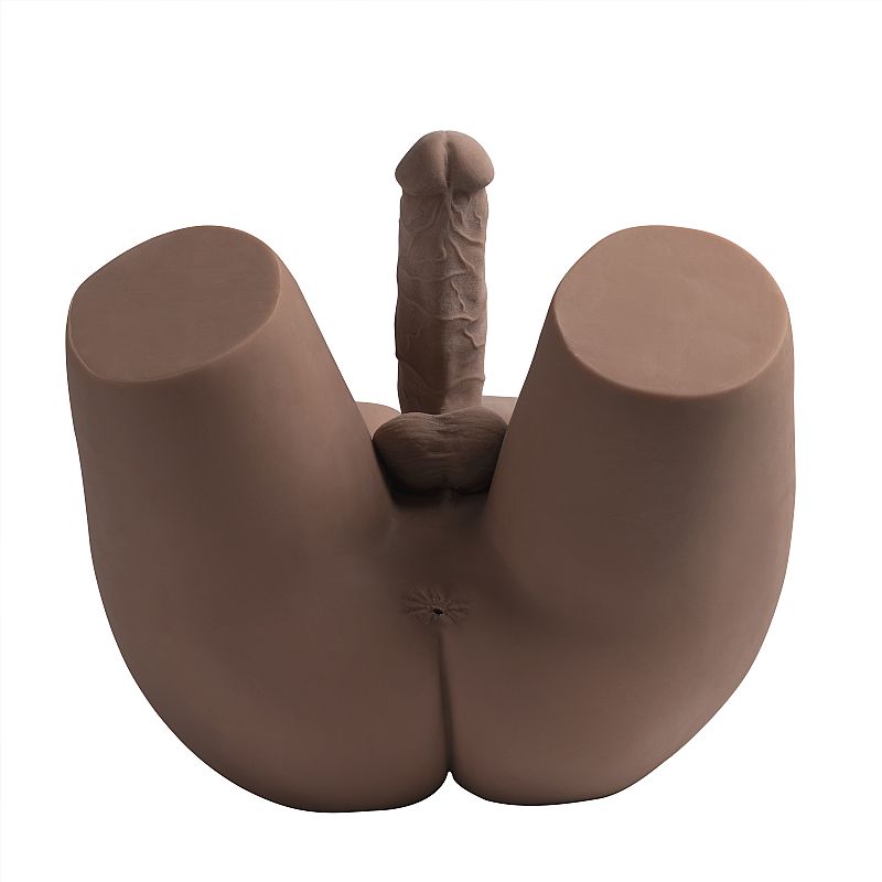 Meio Corpo Masculino com Pênis Vertebrado, Escroto, Ânus e Tanquinho Definido em TPR - 62 x 42 cm | Disponível em 2 Cores - 6