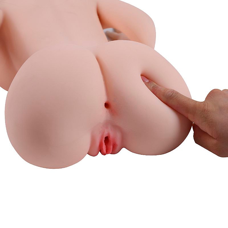 Mini Boneca Meio Tronco Feita em TPE com Boca, Vagina e Ânus Penetráveis - 56 x 25 cm - 5