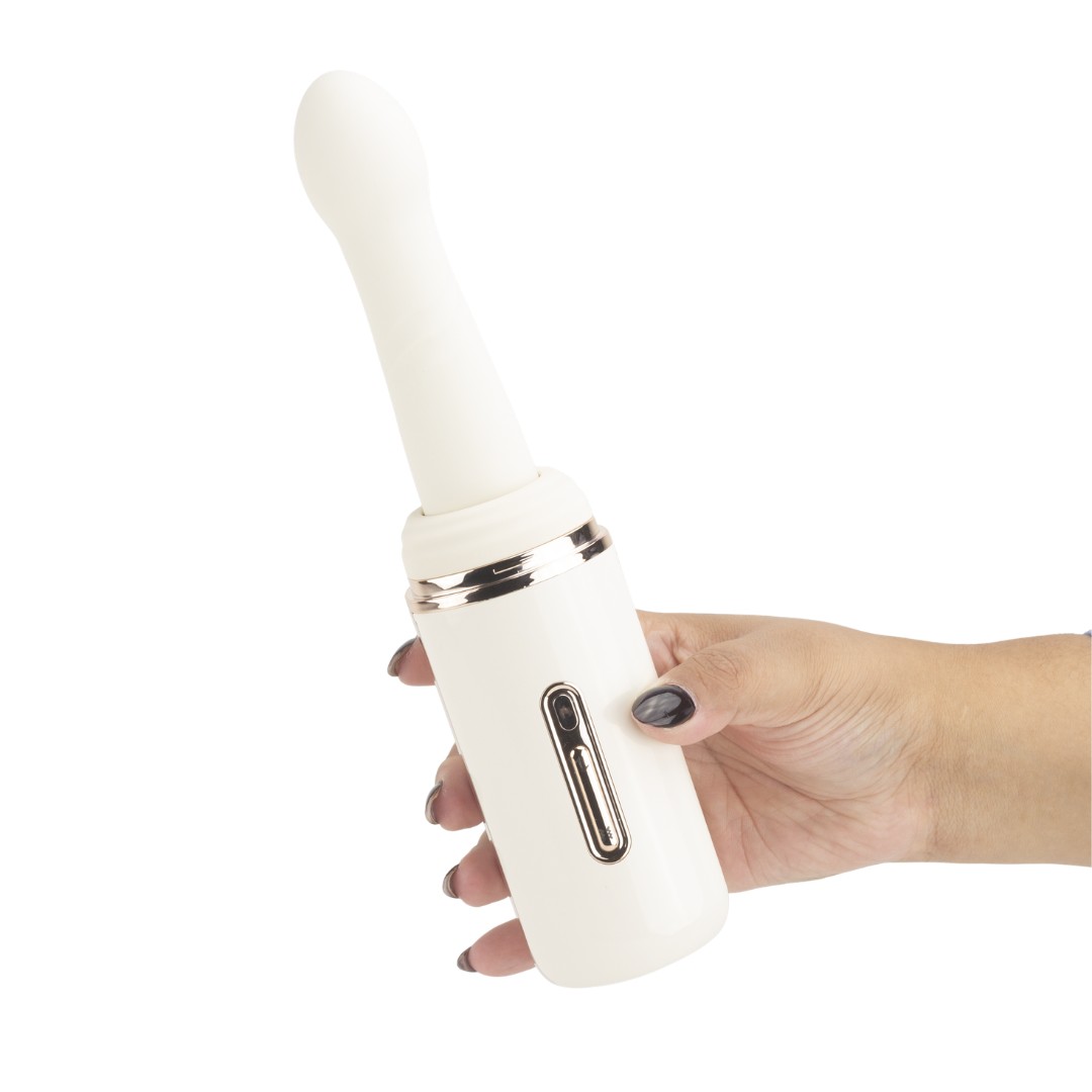 Mini Máquina do Sexo com 7 Modos De Vibração, Movimentos de Vai e Vem, Aquecimento e Ventosa - SI Gun - 3
