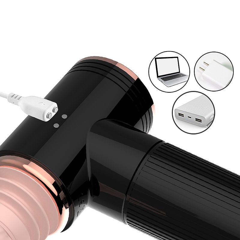 Mini Máquina do Sexo Recarregável com Prótese Peniana Realista, 7 Vibrações, Movimento Vai e Vem,  Função Aquecimento e Ventosa - Dibe Muscle | Disponível em 2 Cores - 3