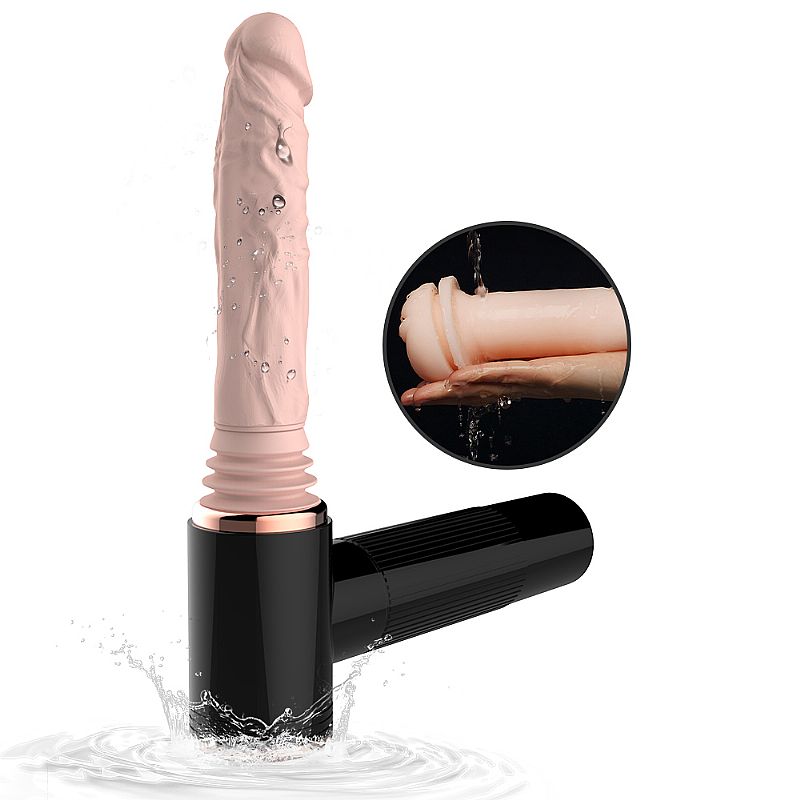 Mini Máquina do Sexo Recarregável com Prótese Peniana Realista, 7 Vibrações, Movimento Vai e Vem,  Função Aquecimento e Ventosa - Dibe Muscle | Disponível em 2 Cores - 6